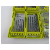 Lot Of Three Drill Bits In Cases Rotary Tool Kit