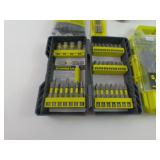 Lot Of Ryobi Tools 40 Piece Drill Impact  Driver Set Masonry Drill Bits Glue Sticks And More