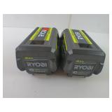 Lot Of Two Ryobi Batteries OP40404VNM-Ion 40V New Open Box