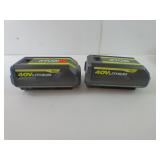 Lot Of Two Ryobi Batteries OP40404VNM-Ion 40V New Open Box