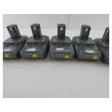 Lot Of Five Ryobi Batteries 3-18V PBP006 2-18V PBP002