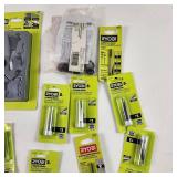 Lot Of Twenty Two Miscellaneous Ryobi Items Flashlight Magnifying Light Hobby Blades And More