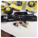 Lot Of Ryobi Bump Feed Trimmer Heads Lawn Mower Blades And More