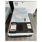 TWIN LUXEBREEZE Tempur-Pedic Soft Mattress with Adjustable Tempur-Ergo Base with Keeson Remote Control.