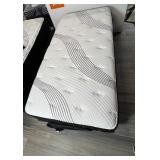 Twin Englander Snooze Paisley Mattress, Comfort Level Plush with adjustable base & white headboard piece