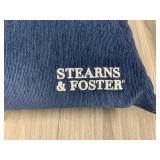 (2) Stearns & Foster navy blue pillows