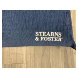 (2) Stearns & Foster navy blue pillows
