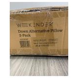 (2) boxes with Weekender down alternative compressed pillows 2-pack Standard
