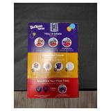 Mini basketballs, balloons, helium kit, and plastic fire fighter helmets