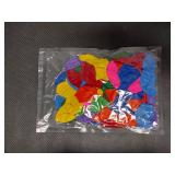 Mini basketballs, balloons, helium kit, and plastic fire fighter helmets
