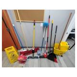 Commercial Janitorial supplies: Craftsman Push Broom, Rubbermaid Spray Mop