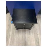 3-Drawer Black Night Stand. Measures 23.5 L X 18 W X 25 H