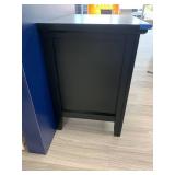 3-Drawer Black Night Stand. Measures 23.5 L X 18 W X 25 H