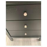 3-Drawer Black Night Stand. Measures 23.5 L X 18 W X 25 H