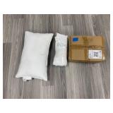 (1) box with Weekender down alternative compressed pillow 2-pack Standard, and (2) Weekender down alternative pillows