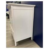 3-Drawer White Night Stand