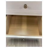 3-Drawer White Night Stand