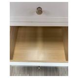 3-Drawer White Night Stand