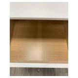 3-Drawer White Night Stand