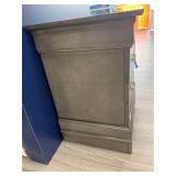 2-Drawer Gray Night Stand Measures 22 L X 16 W X 24.5 H