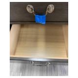 2-Drawer Gray Night Stand Measures 22 L X 16 W X 24.5 H