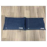 2 Pillows with Blue Removable Stearns & Foster cases