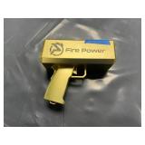 Fire Power money gun with fake $100 bills