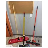 Commercial Janitorial supplies: Craftsman Push Broom, Rubbermaid Spray Mop