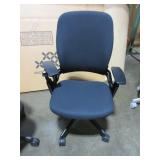 STEELCASE, LEAP V2 CHAIRS, IN LEATHER AND FABRIC