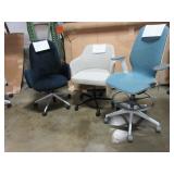 ASSORTED OFFICE CHAIRS AND STOOL
