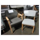 STEELCASE AND WIELAND WOOD FRAMED SIDE CHAIRS
