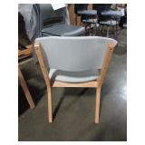 STEELCASE AND WIELAND WOOD FRAMED SIDE CHAIRS