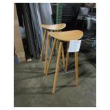 STEELCASE COALESSE WOODEN BAR STOOLS