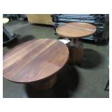 BLU DOT TURN SOLID WOOD COFFEE AND END TABLE