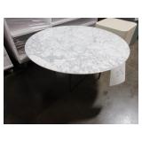 WEST ELM MARBLE TOP COFFEE TABLE