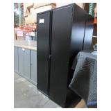 BLACK METAL STORAGE CABINET