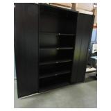 BLACK METAL STORAGE CABINET