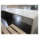LARGE, WHITEWASH, STEELCASE, HEIGHT ADJUSTABLE DESK