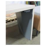 LARGE, WHITEWASH, STEELCASE, HEIGHT ADJUSTABLE DESK