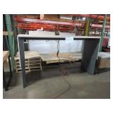 LARGE, WHITEWASH, STEELCASE, HEIGHT ADJUSTABLE DESK