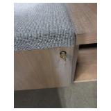 STEELCASE/BYRNE EXECUTIVE L SHAPE DESK WITH OVERHEAD BIN