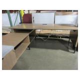 STEELCASE/BYRNE EXECUTIVE L SHAPE DESK WITH OVERHEAD BIN
