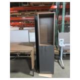 STEELCASE/BYRNE EXECUTIVE L SHAPE DESK WITH OVERHEAD BIN