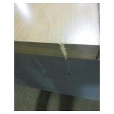 STEELCASE/BYRNE EXECUTIVE L SHAPE DESK WITH OVERHEAD BIN