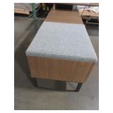 STEELCASE/BYRNE EXECUTIVE L SHAPE DESK WITH OVERHEAD BIN