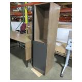 STEELCASE/BYRNE EXECUTIVE L SHAPE DESK WITH OVERHEAD BIN