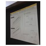 STEELCASE/BYRNE EXECUTIVE L SHAPE DESK WITH OVERHEAD BIN