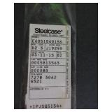 STEELCASE/BYRNE EXECUTIVE L SHAPE DESK WITH OVERHEAD BIN