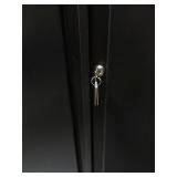 BLACK METAL STORAGE CABINET