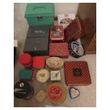 Large lot of storage boxes and tins...
